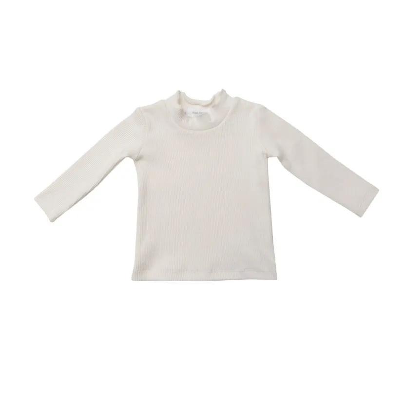 Rib Sugar Swizzle Mock Neck Turtleneck