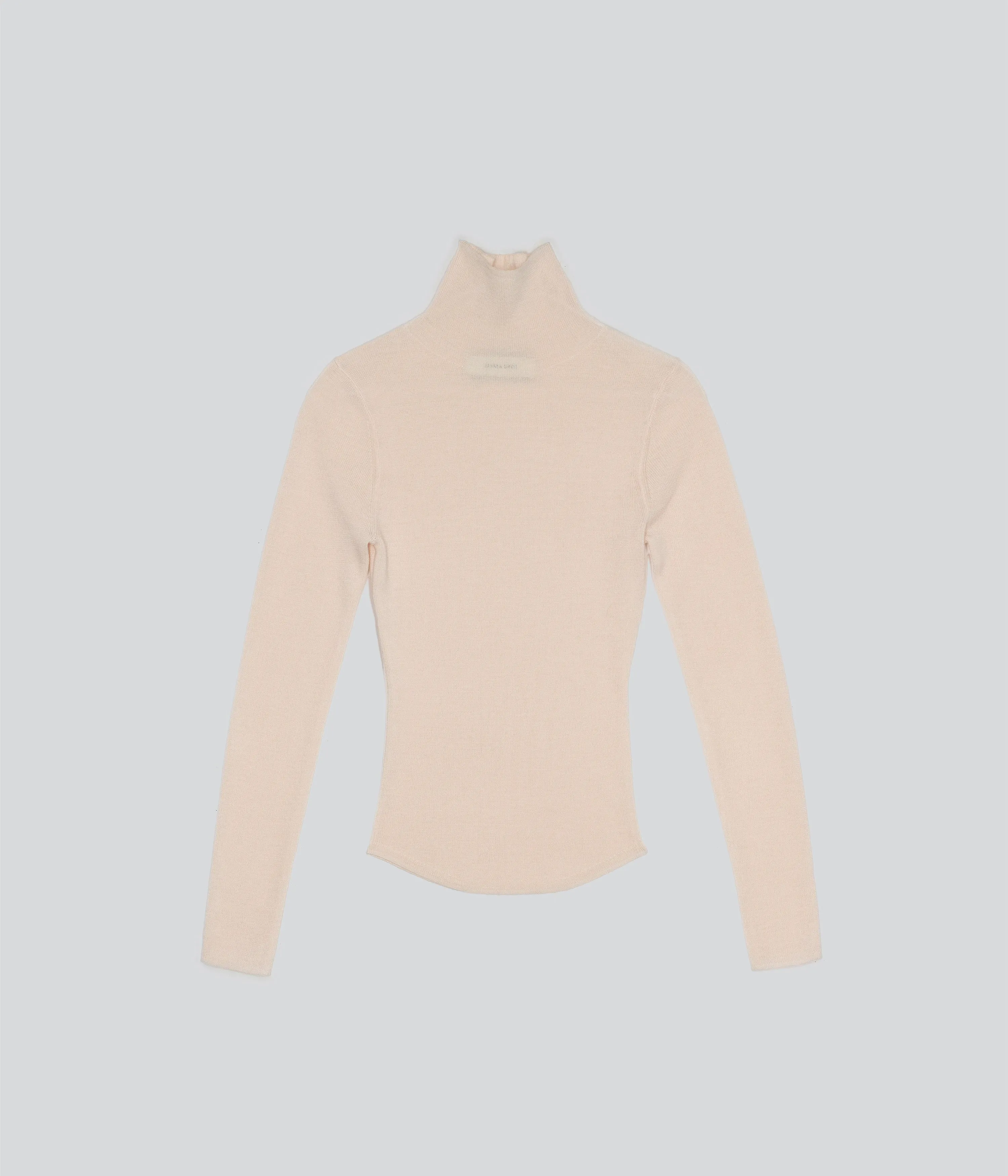 Ribbed Highneck in Blush