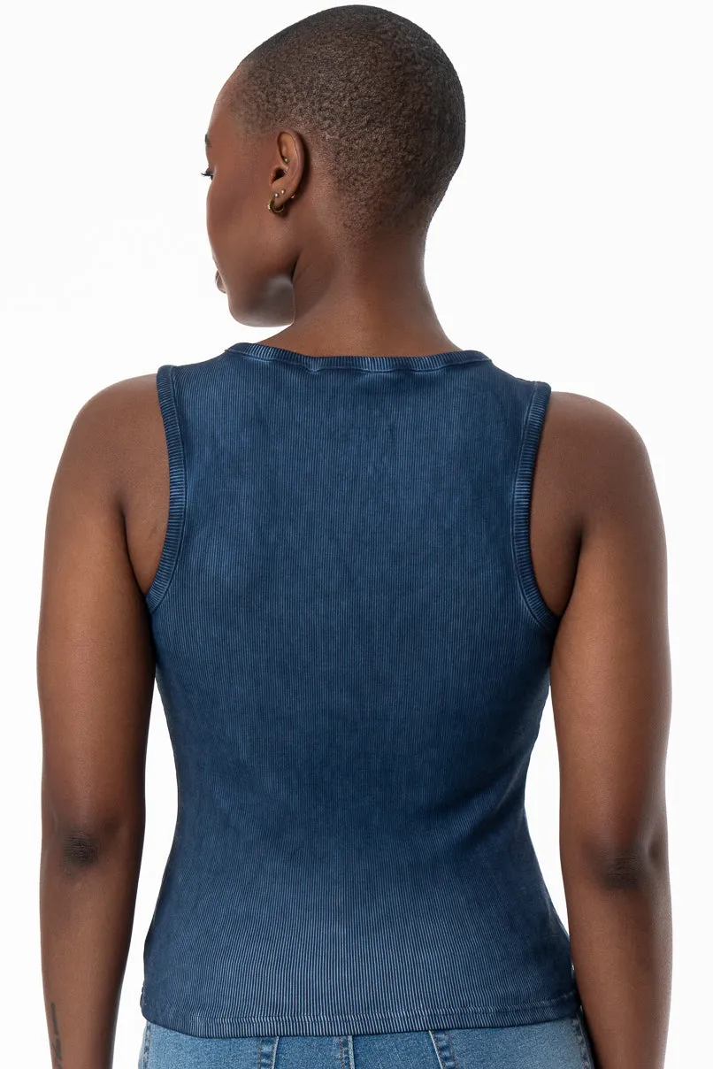 Ribbed Tank Top _ 154753 _ Blue