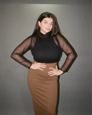 Rock Lobster | Mesh Turtleneck Top