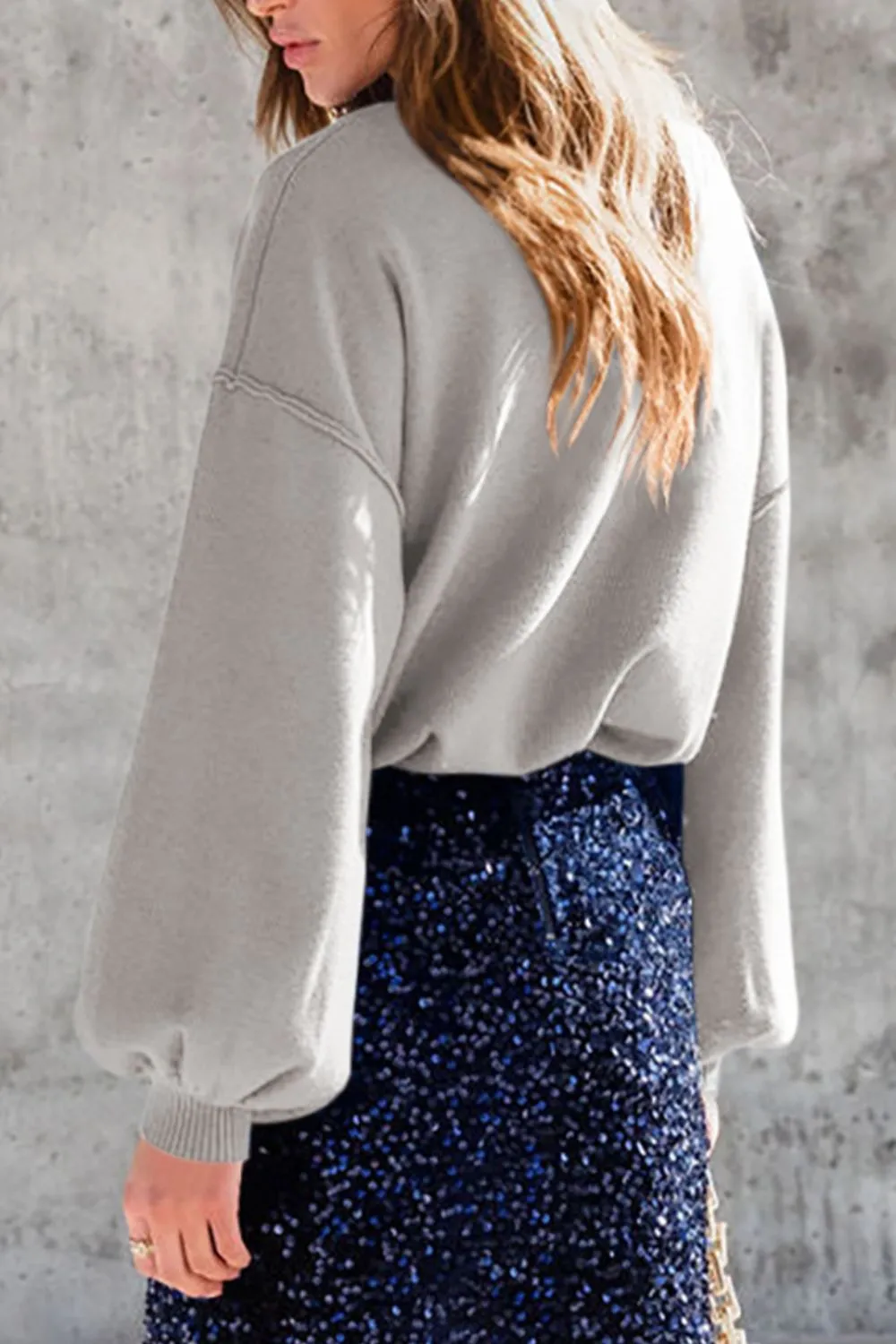 Ruby Mock Neck Dropped Shoulder Sweater | 2 Colors | Poundton