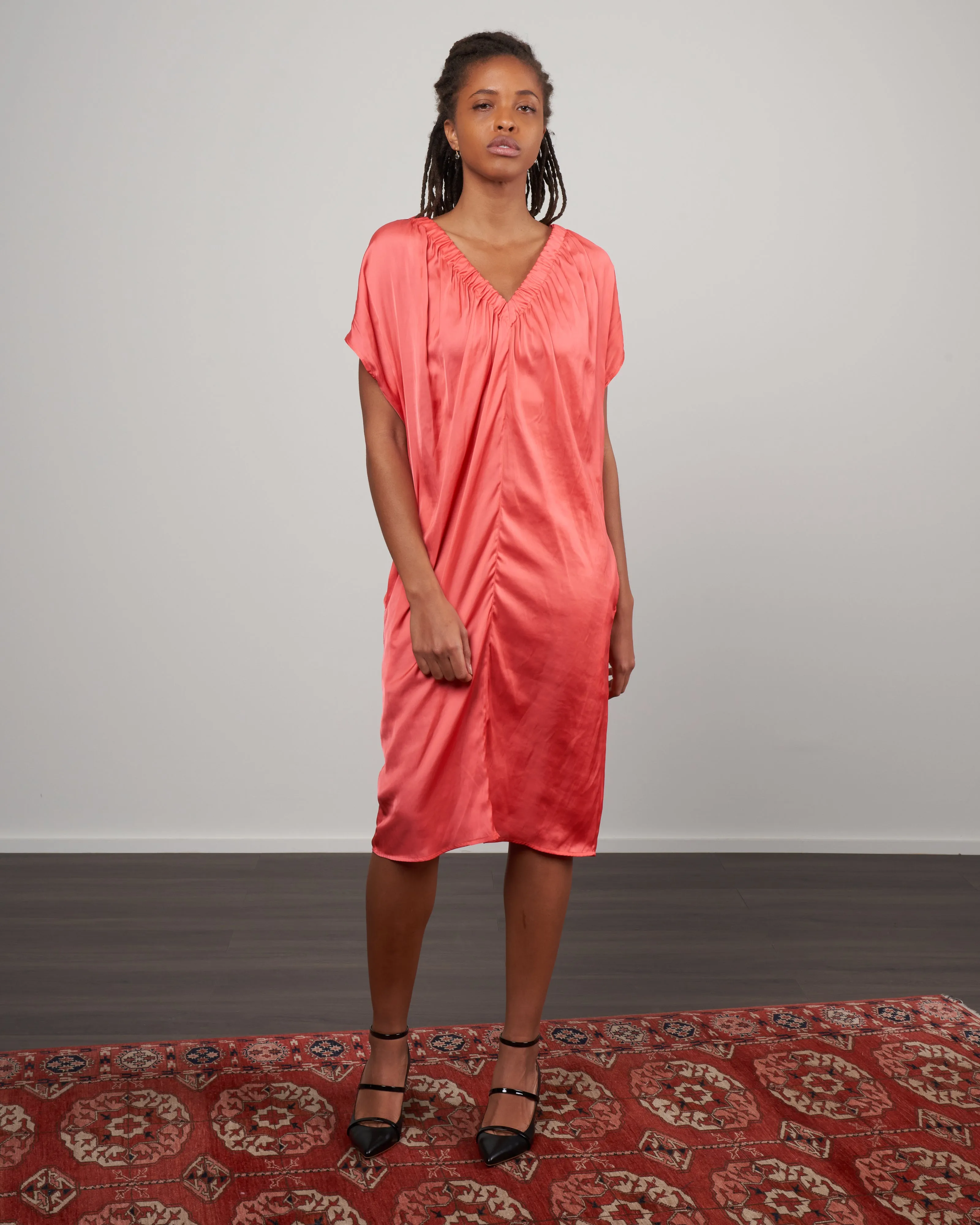 ruched tilly dress - peony