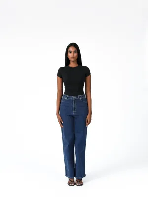 Rue High Neck Fitted Top