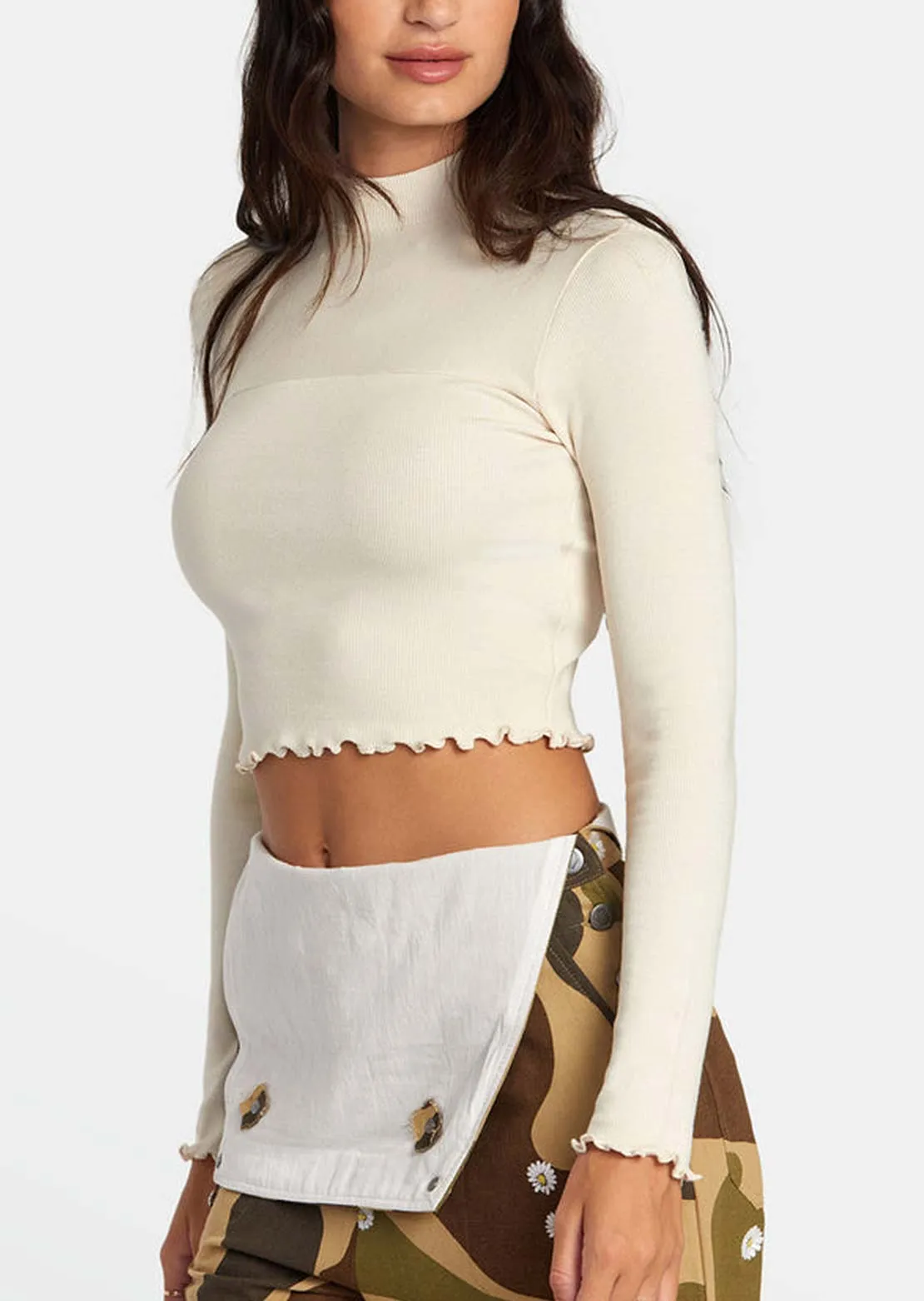RVCA Women's Saved Long Sleeve Crop Top
