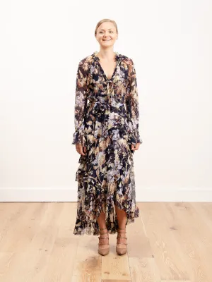 sabotage ruffle midi dress