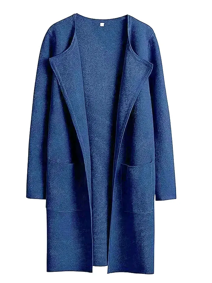 Sabrina | Stylish Open Front Long Coat