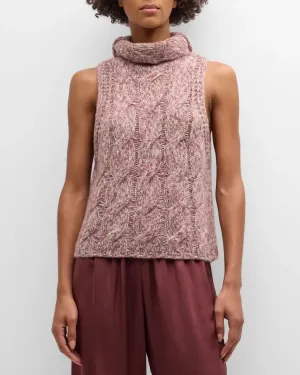 SAIGE M MARLED CROPPED TURTLNECK