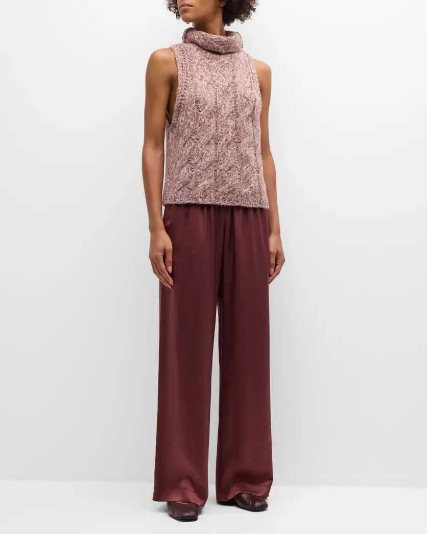 SAIGE M MARLED CROPPED TURTLNECK