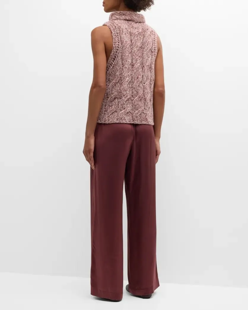 SAIGE M MARLED CROPPED TURTLNECK