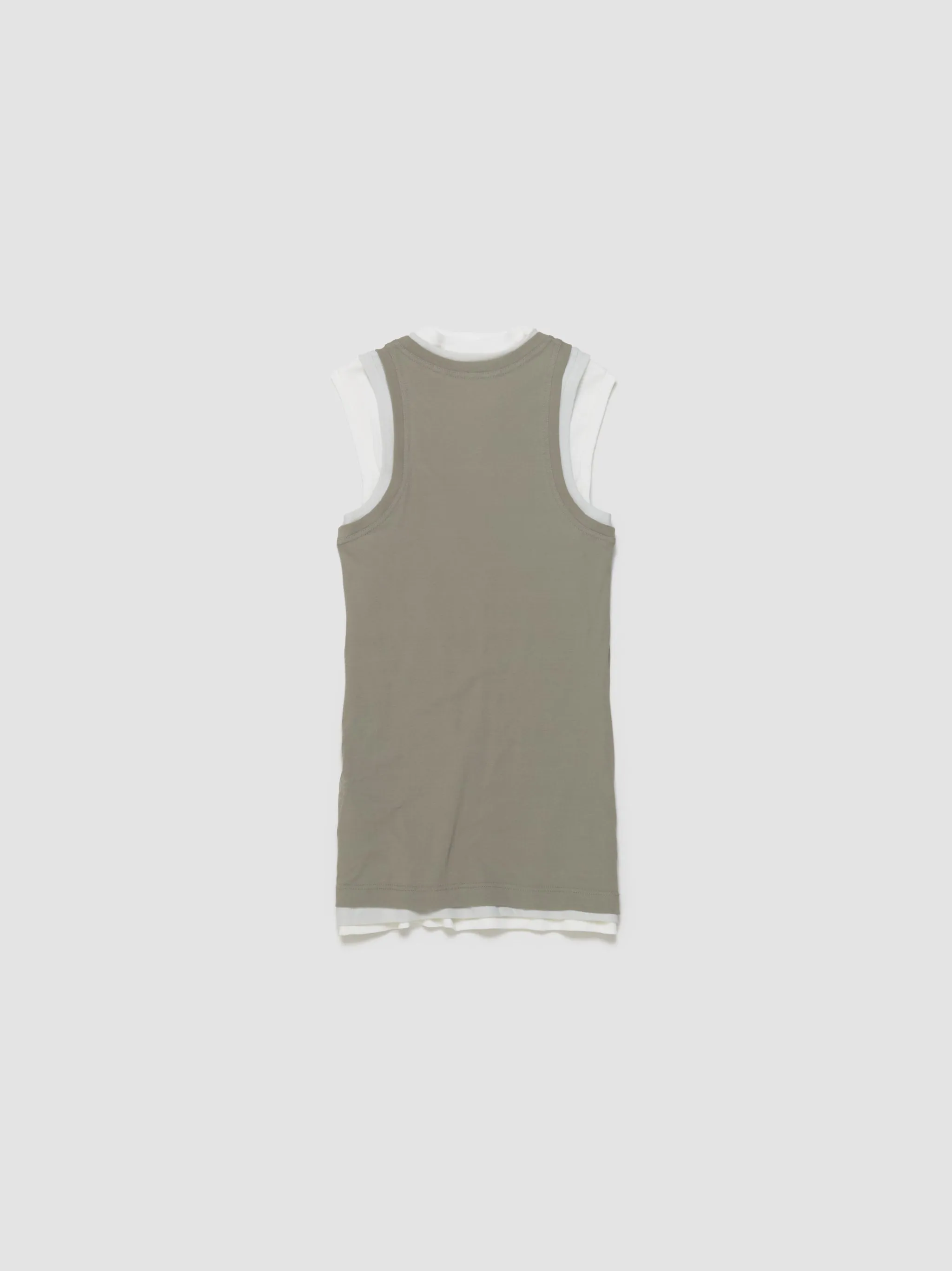 Set of Three Tank Tops in Olive