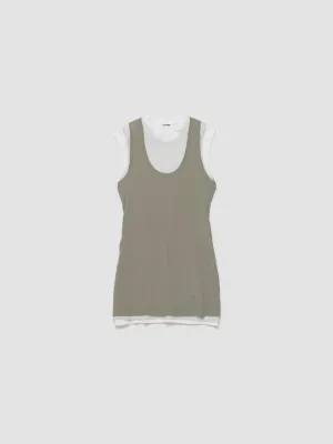 Set of Three Tank Tops in Olive