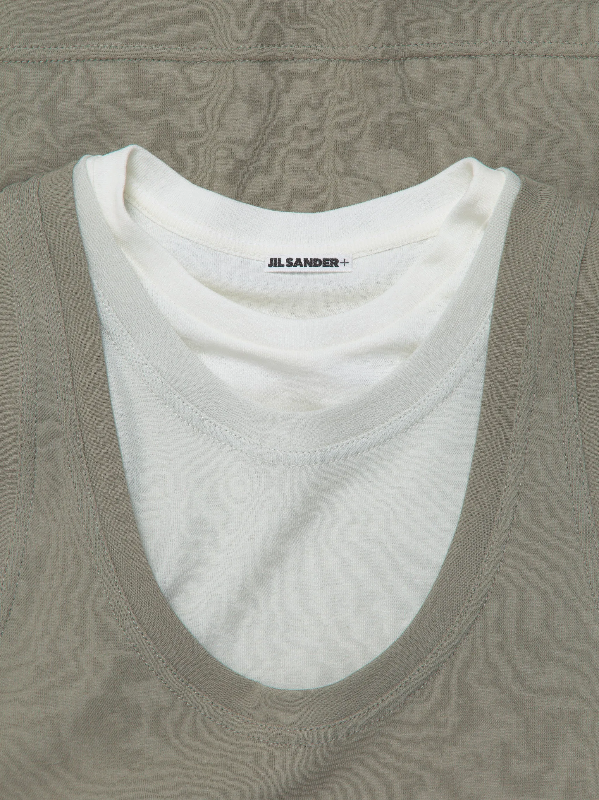 Set of Three Tank Tops in Olive