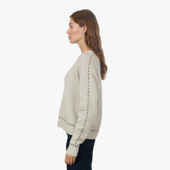 Shaker Crew w/ Contrast Stitch Detail - Mojave Pepper