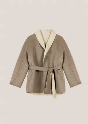 Shawl Lapel Collar Short Coat