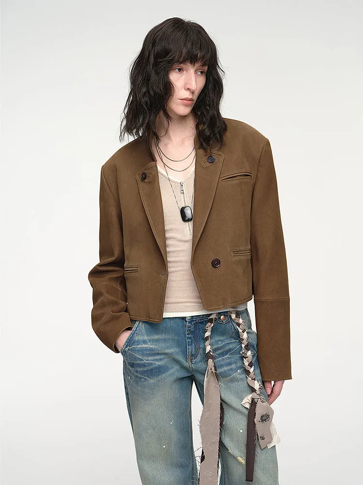 Sheepskin Stand Collar Jacket