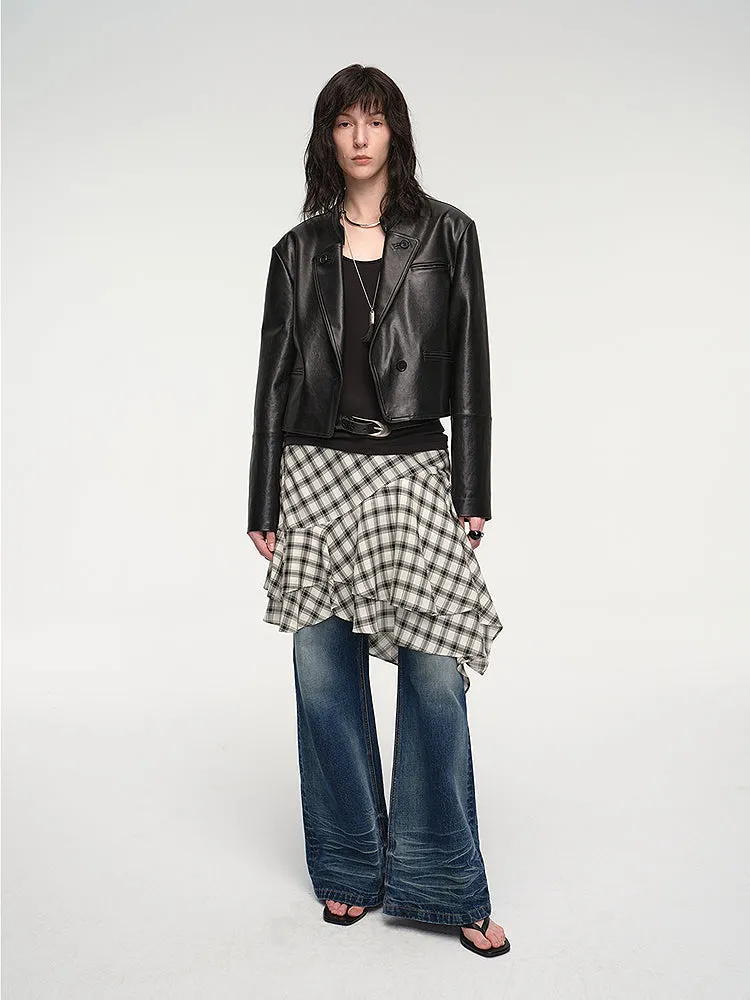 Sheepskin Stand Collar Jacket