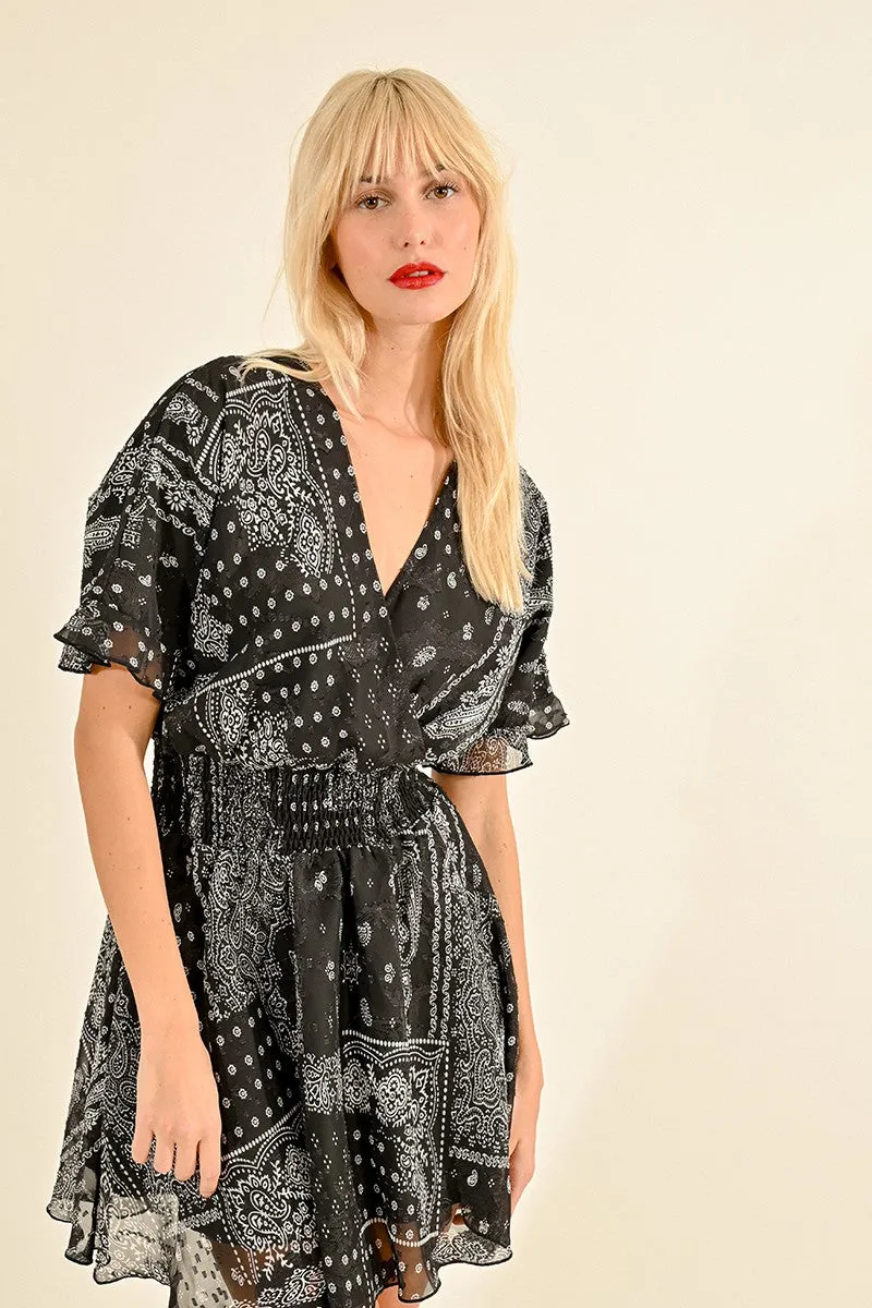 SHORT PRINTED DRESS