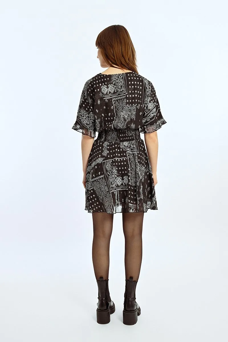 SHORT PRINTED DRESS