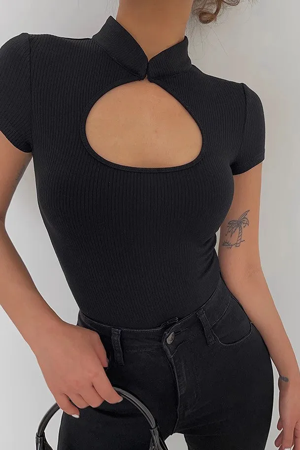Short Sleeve Keynote Tops Fitted Shirt