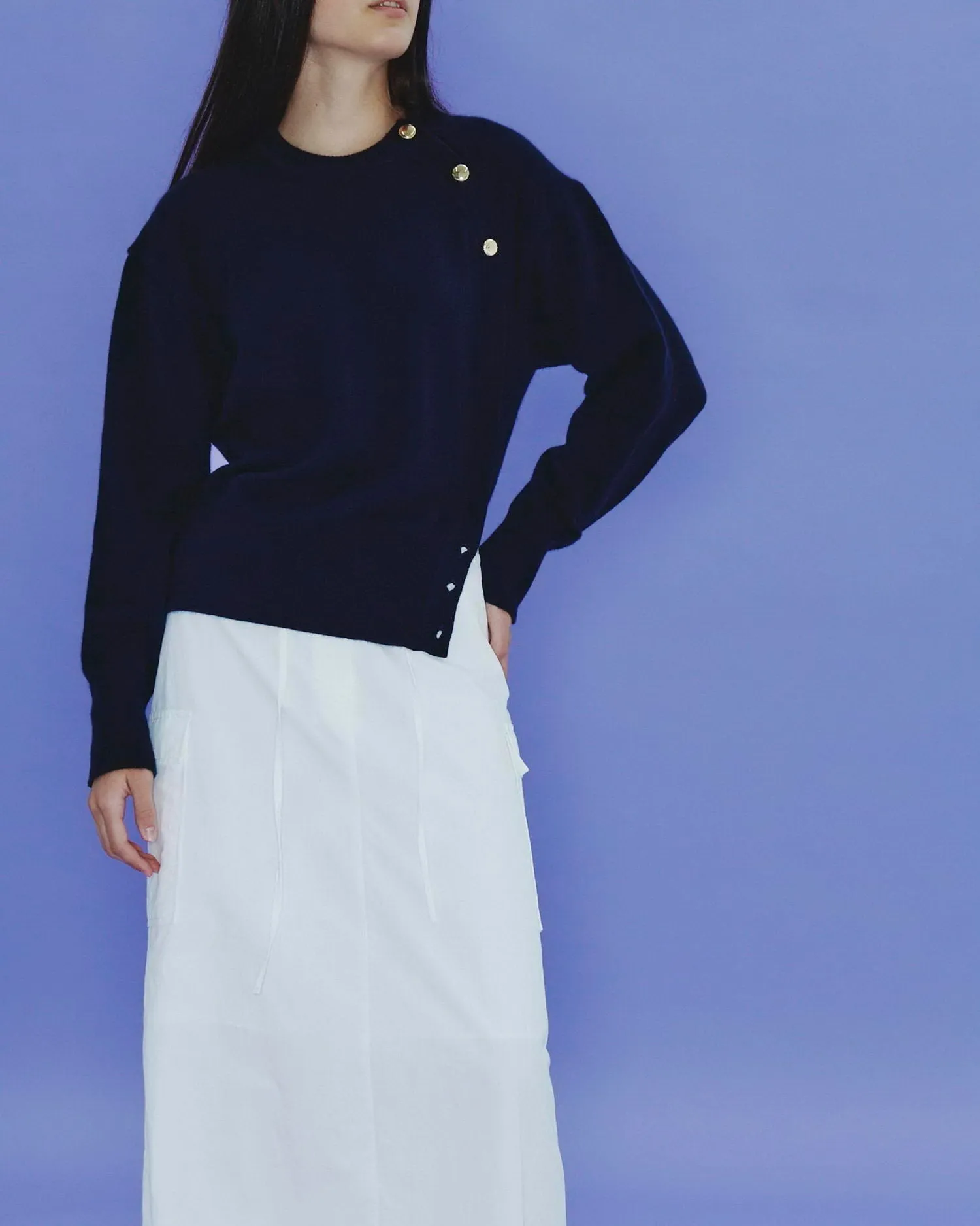 Side Button Sweater