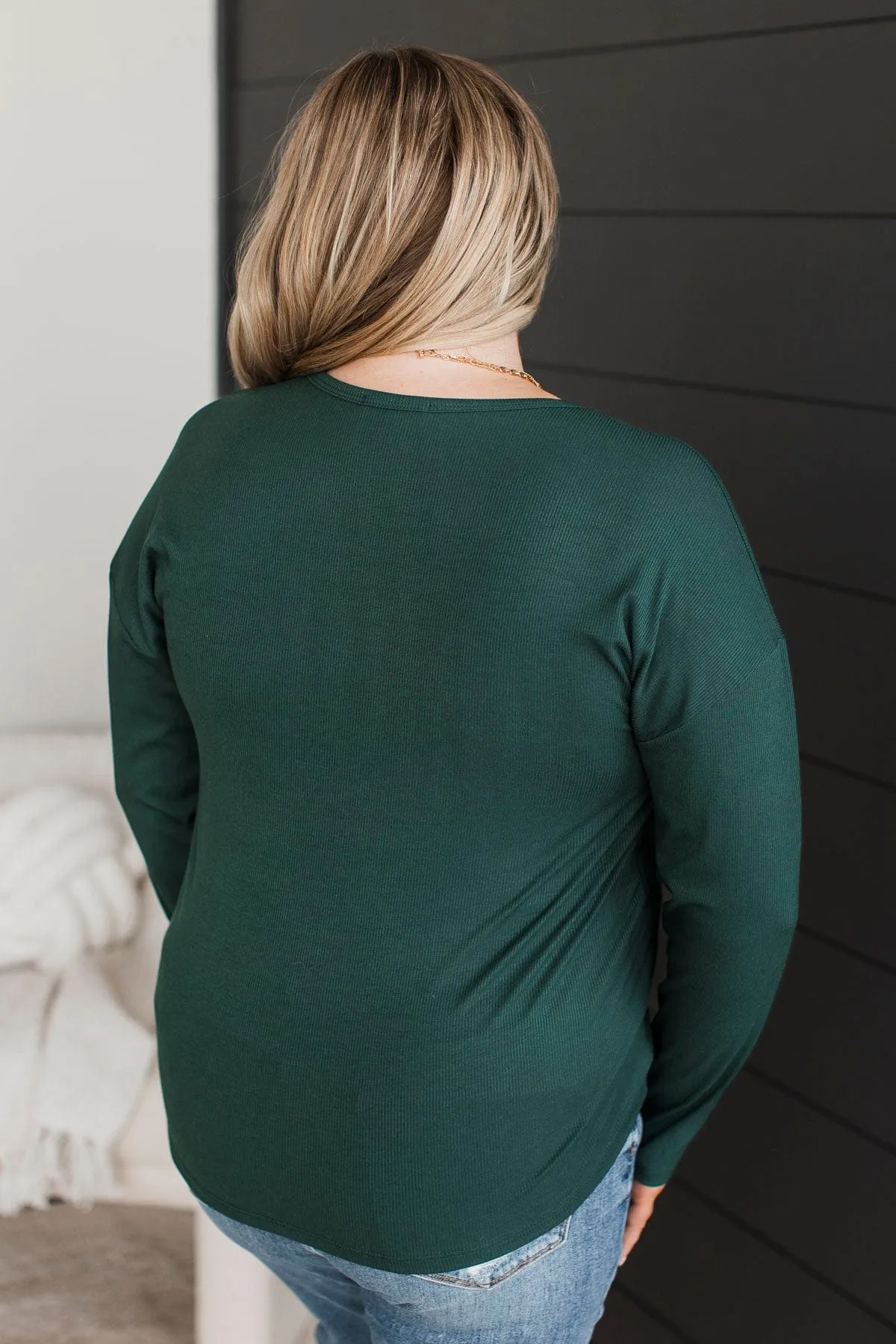 Sincere Wishes Long Sleeve Top- Emerald