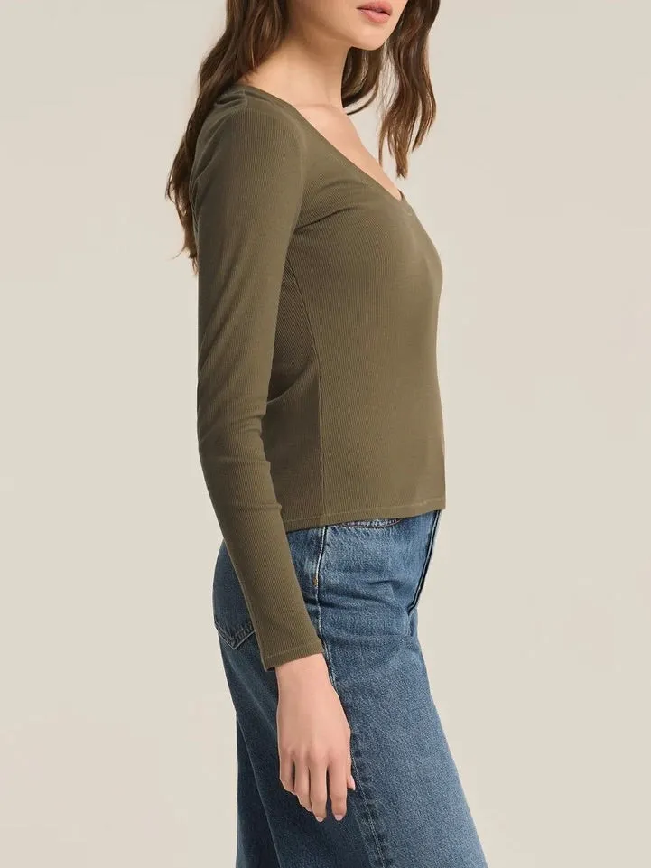 Sirena Long Sleeve Tee - Grapeleaf
