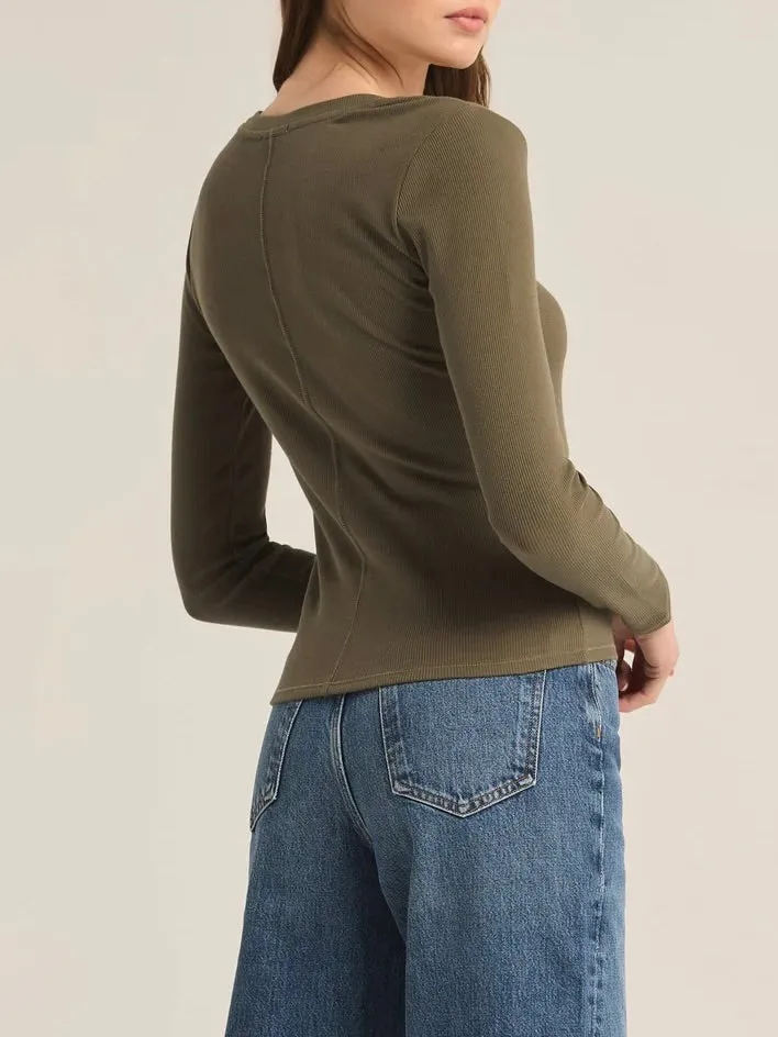 Sirena Long Sleeve Tee - Grapeleaf