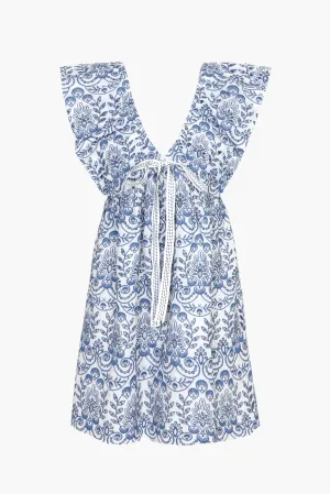 Skylar Embroidered Eyelet Mini Dress