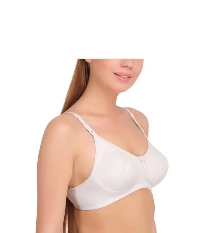 Softskin Women's Cotton Blend Non Padded Non-Wired T-Shirt Bra (Pack of 3)