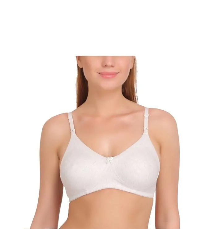 Softskin Women's Cotton Blend Non Padded Non-Wired T-Shirt Bra (Pack of 3)