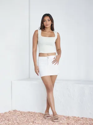 Square Neck Fitted Top