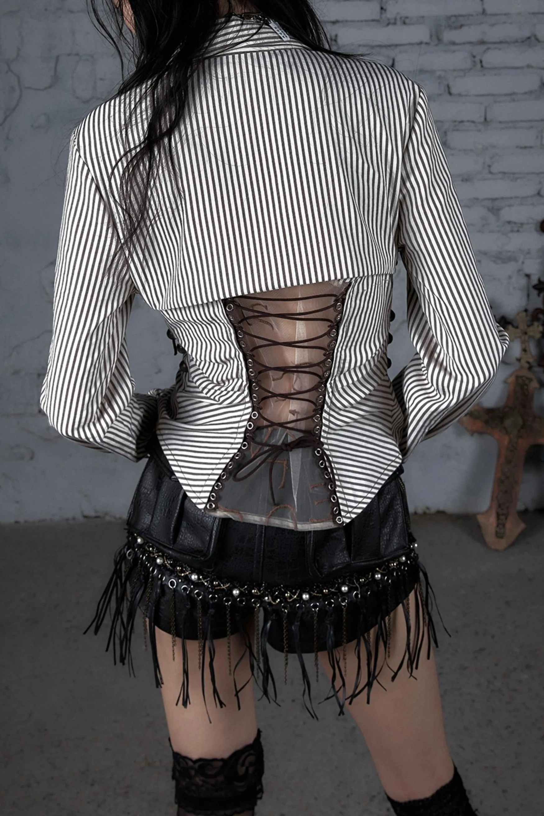 Square Shoulder Fitted Shirt