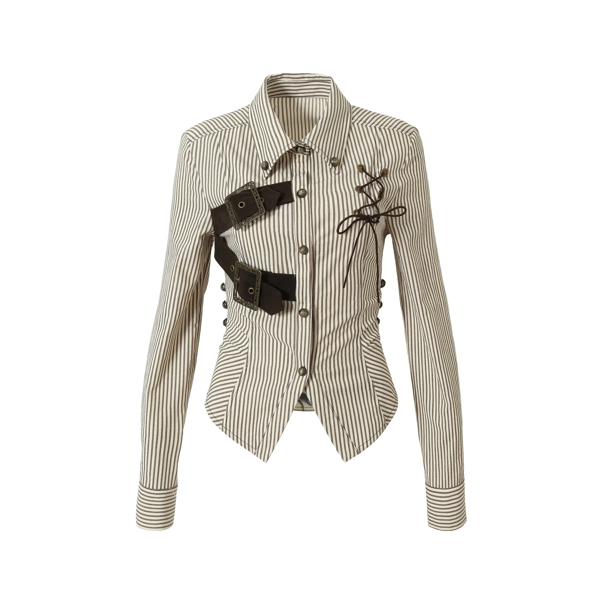 Square Shoulder Fitted Shirt