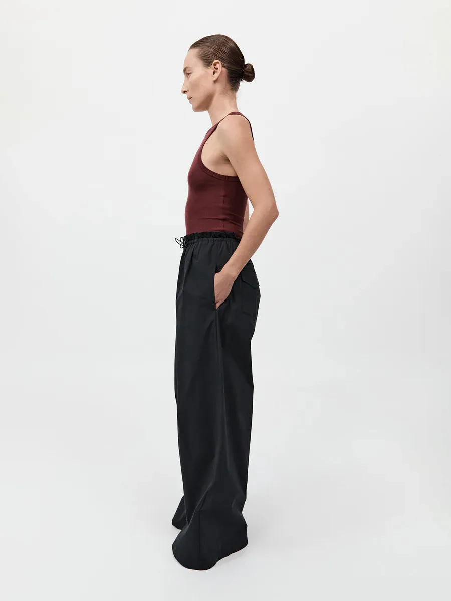 St. Agni Petit Paperbag Waist Pants Black