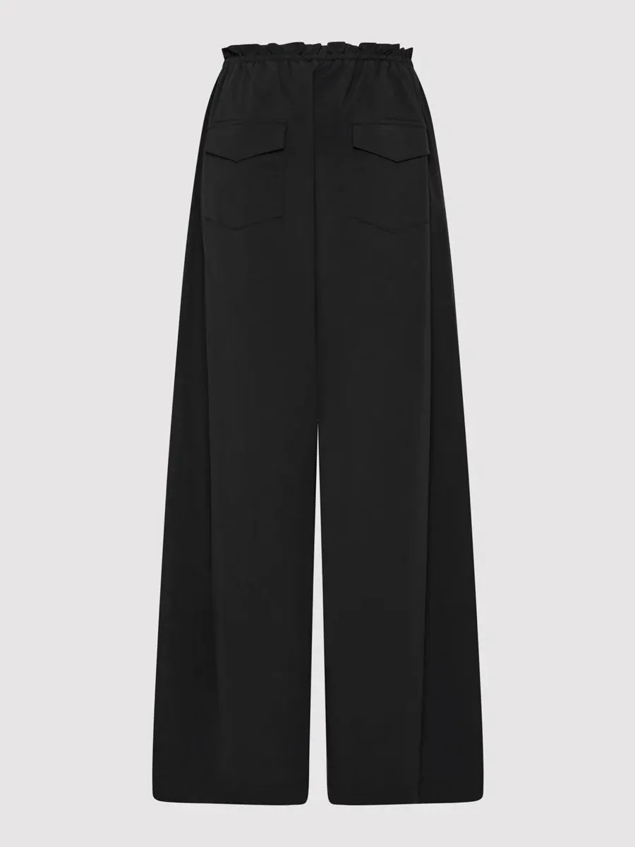 St. Agni Petit Paperbag Waist Pants Black