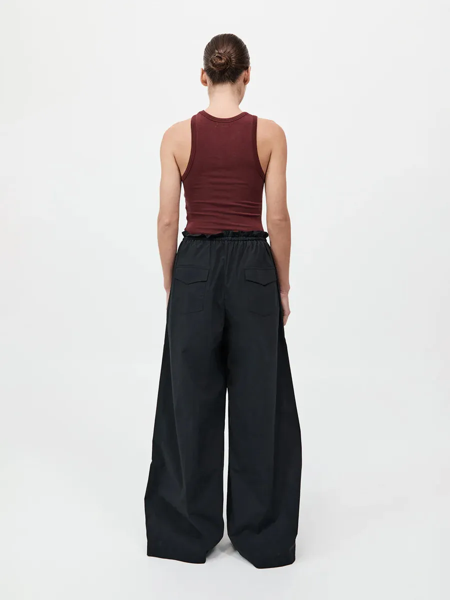 St. Agni Petit Paperbag Waist Pants Black