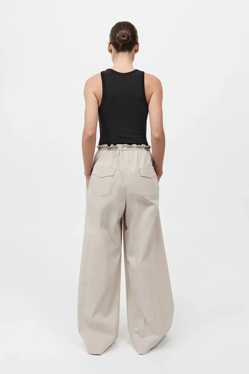St. Agni Petit Paperbag Waist Pants - Creme