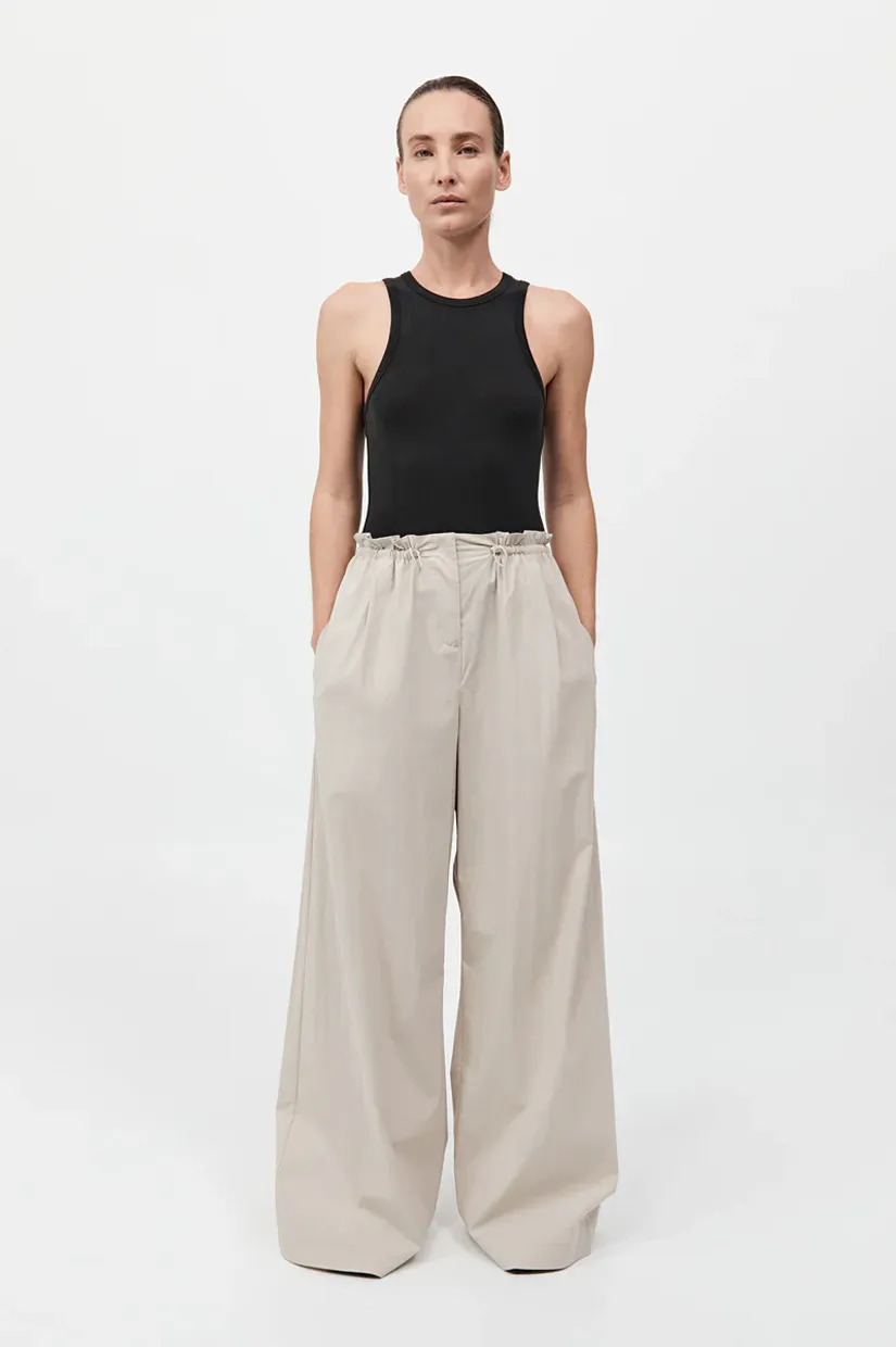 St. Agni Petit Paperbag Waist Pants - Creme