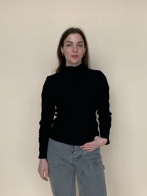 St. John ruched turtleneck top