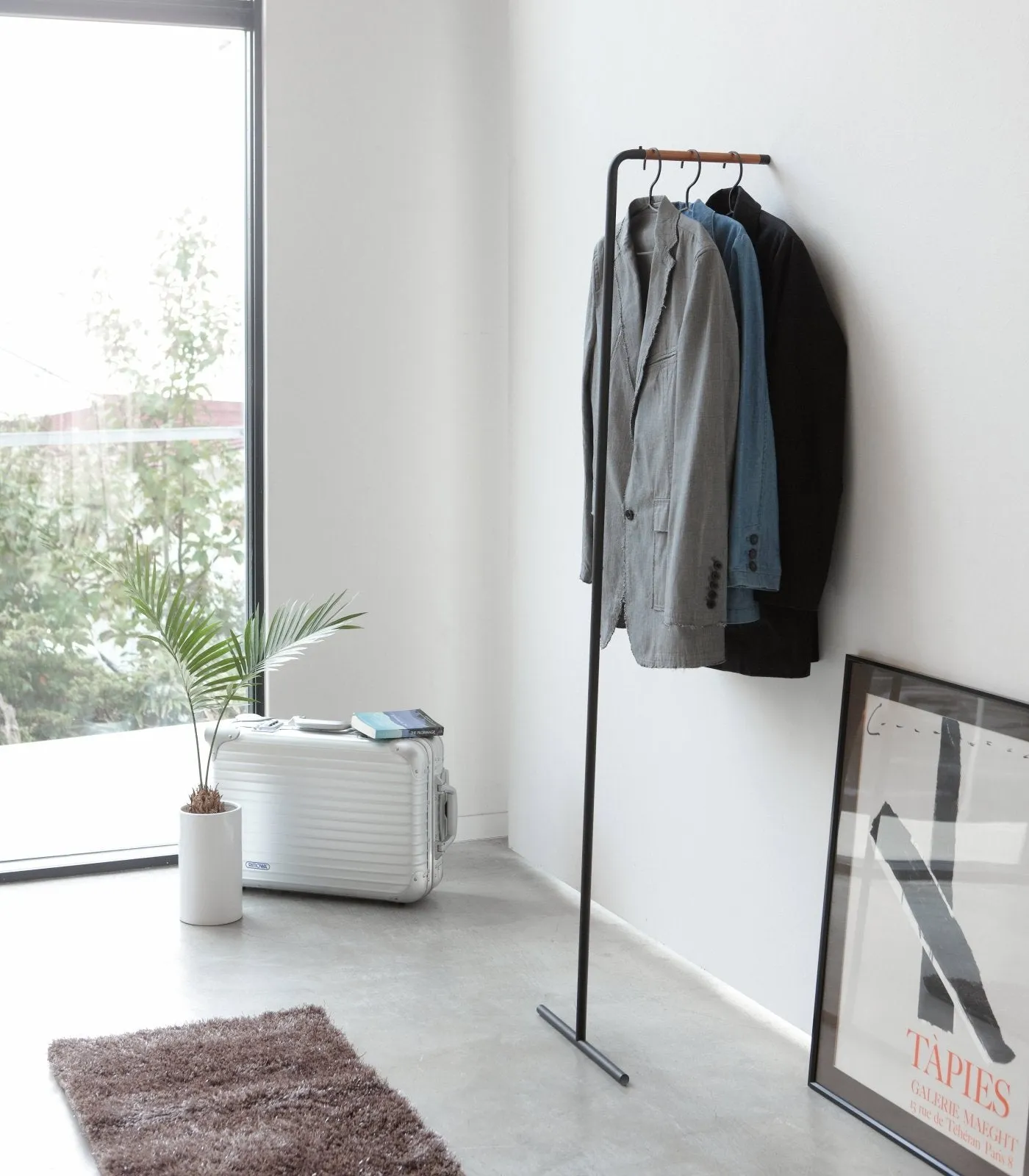 Steel Leaning Coat Rack (63" H)