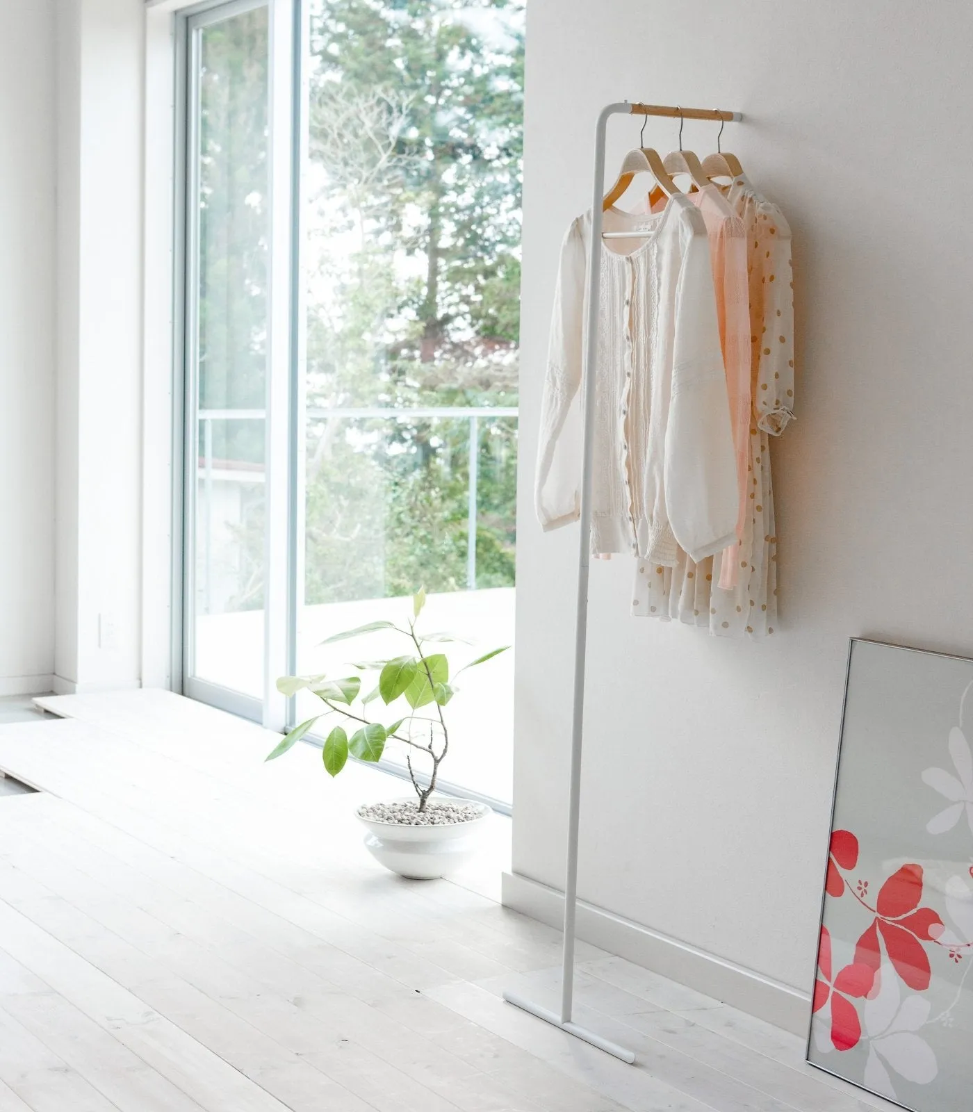 Steel Leaning Coat Rack (63" H)