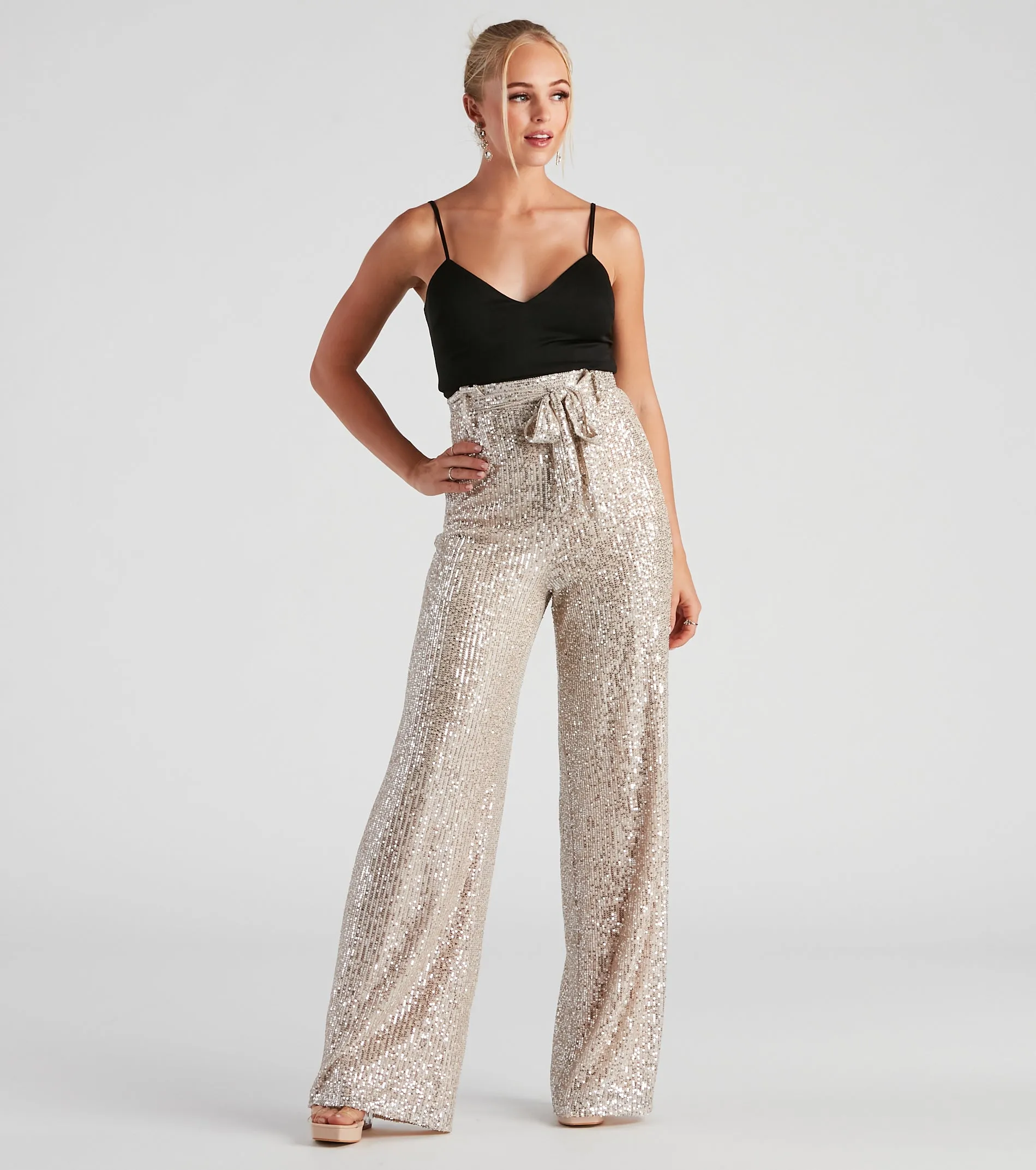 Step Up The Sparkle Sequin Jumpsuit