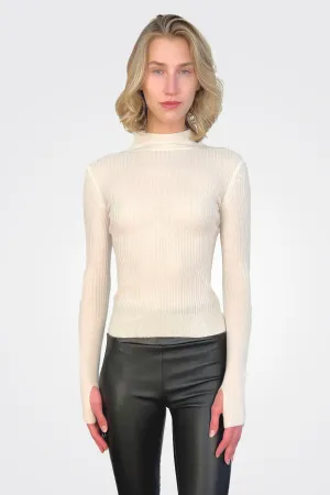 Stitch Mockneck - Ecru