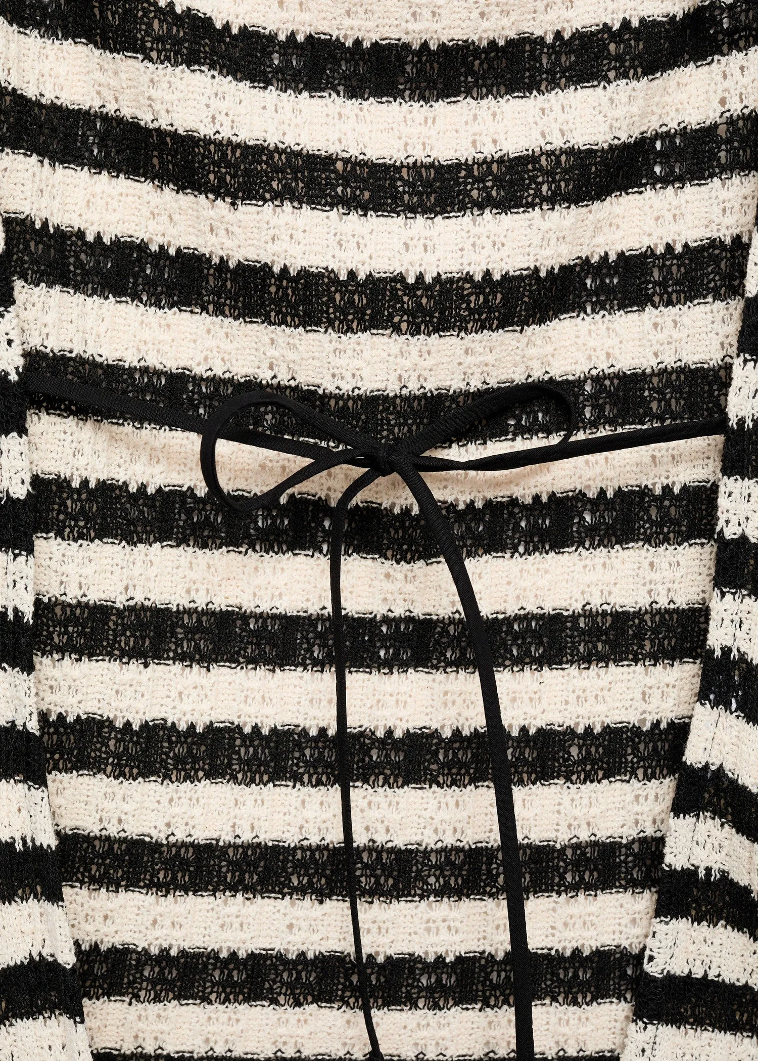 Striped knit fitted top