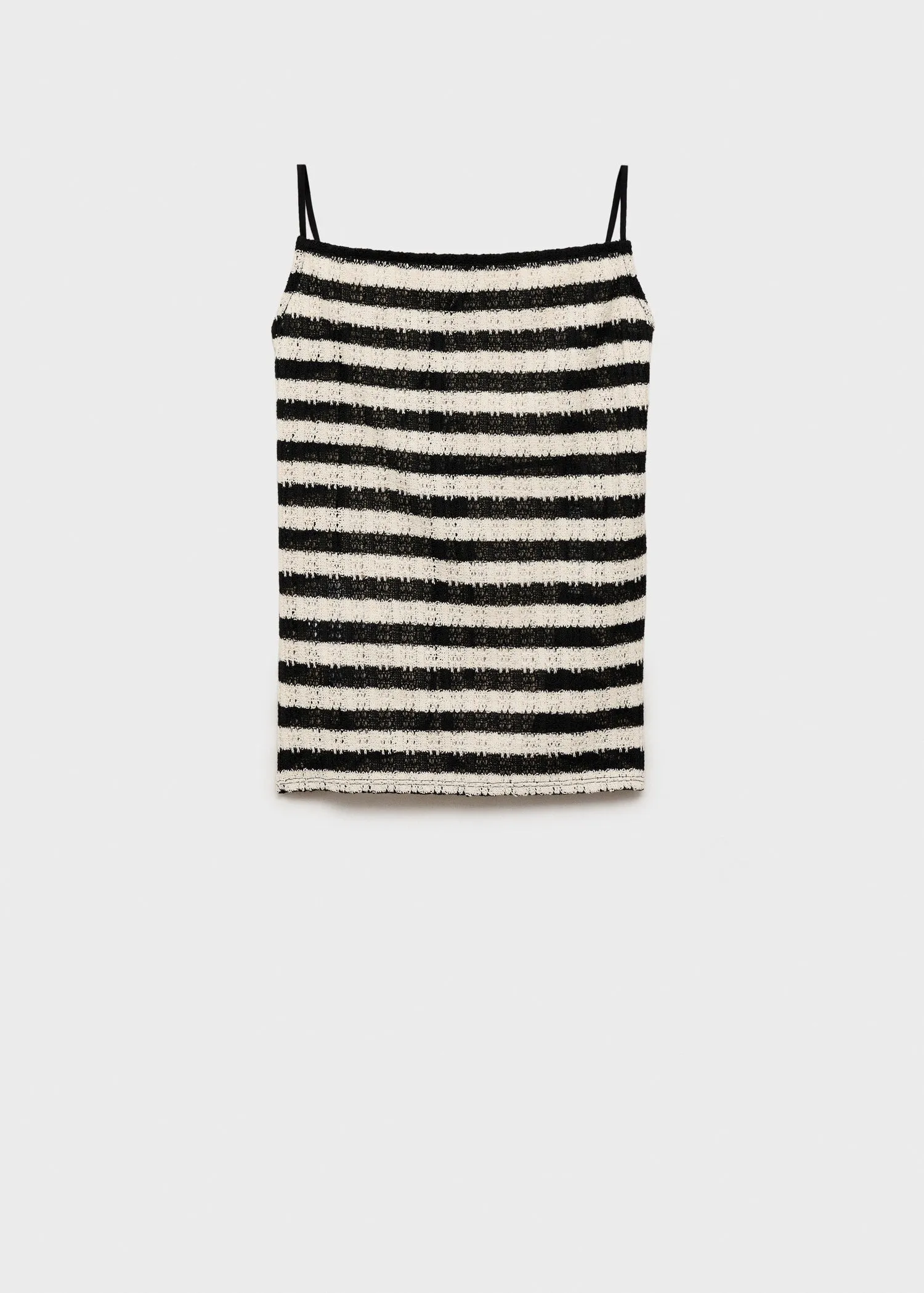 Striped knit fitted top