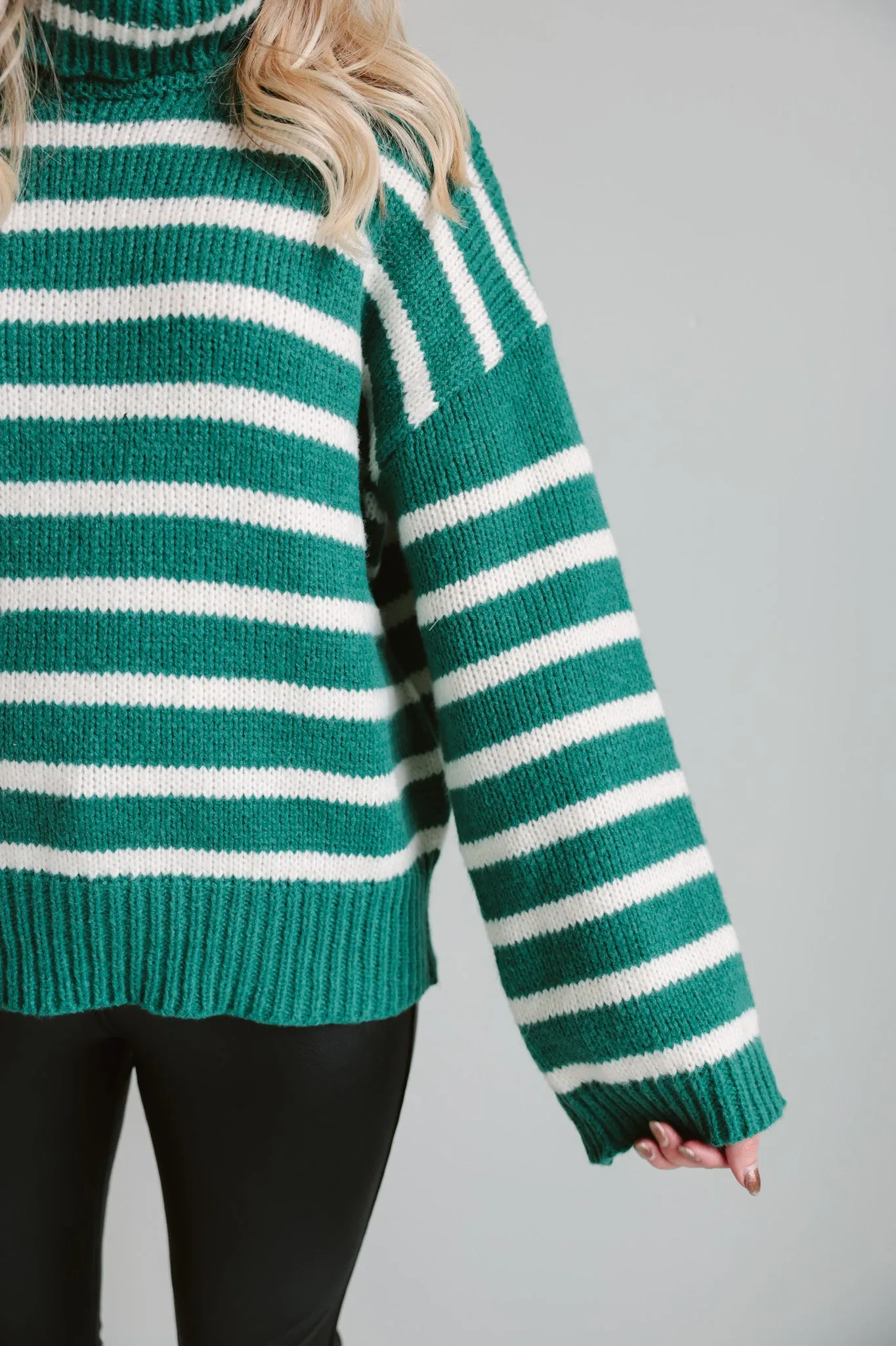 Striped Turtleneck Sweater-Final Sale