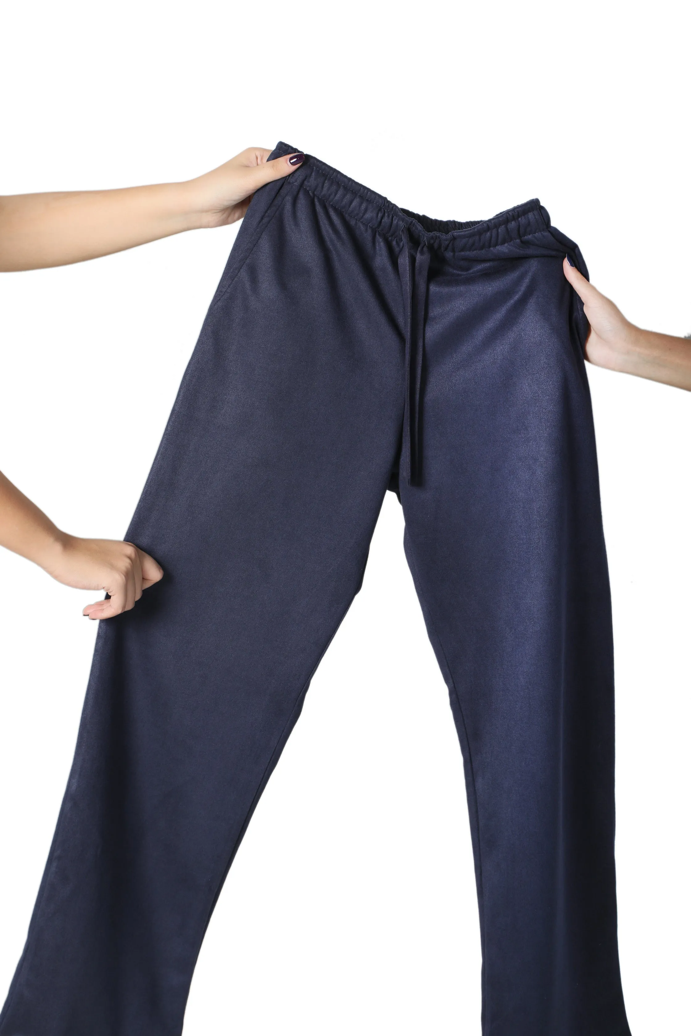 Suede Pants - Navy