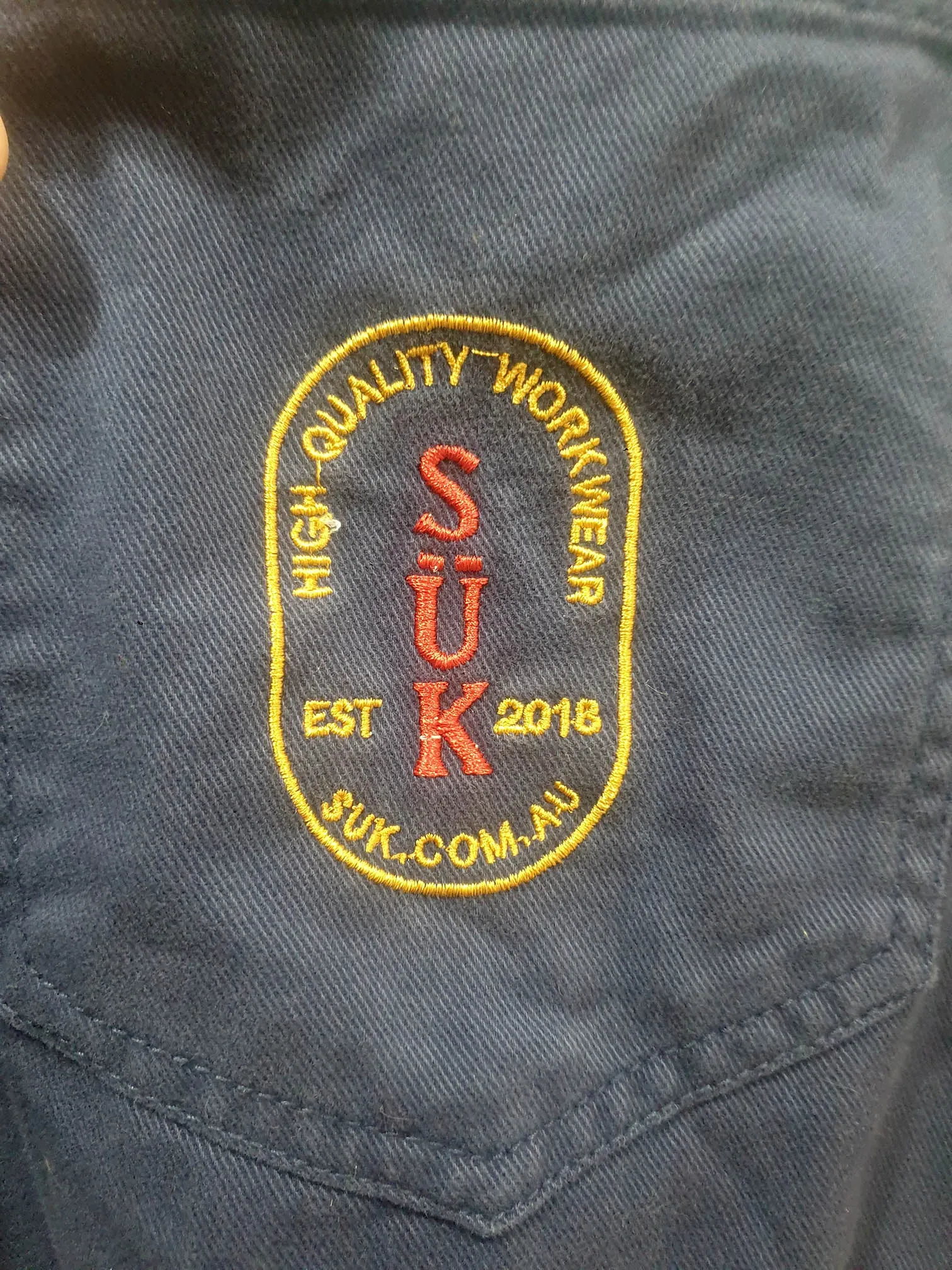 Suk Workwear navy pants size 18 (note: tailoring)