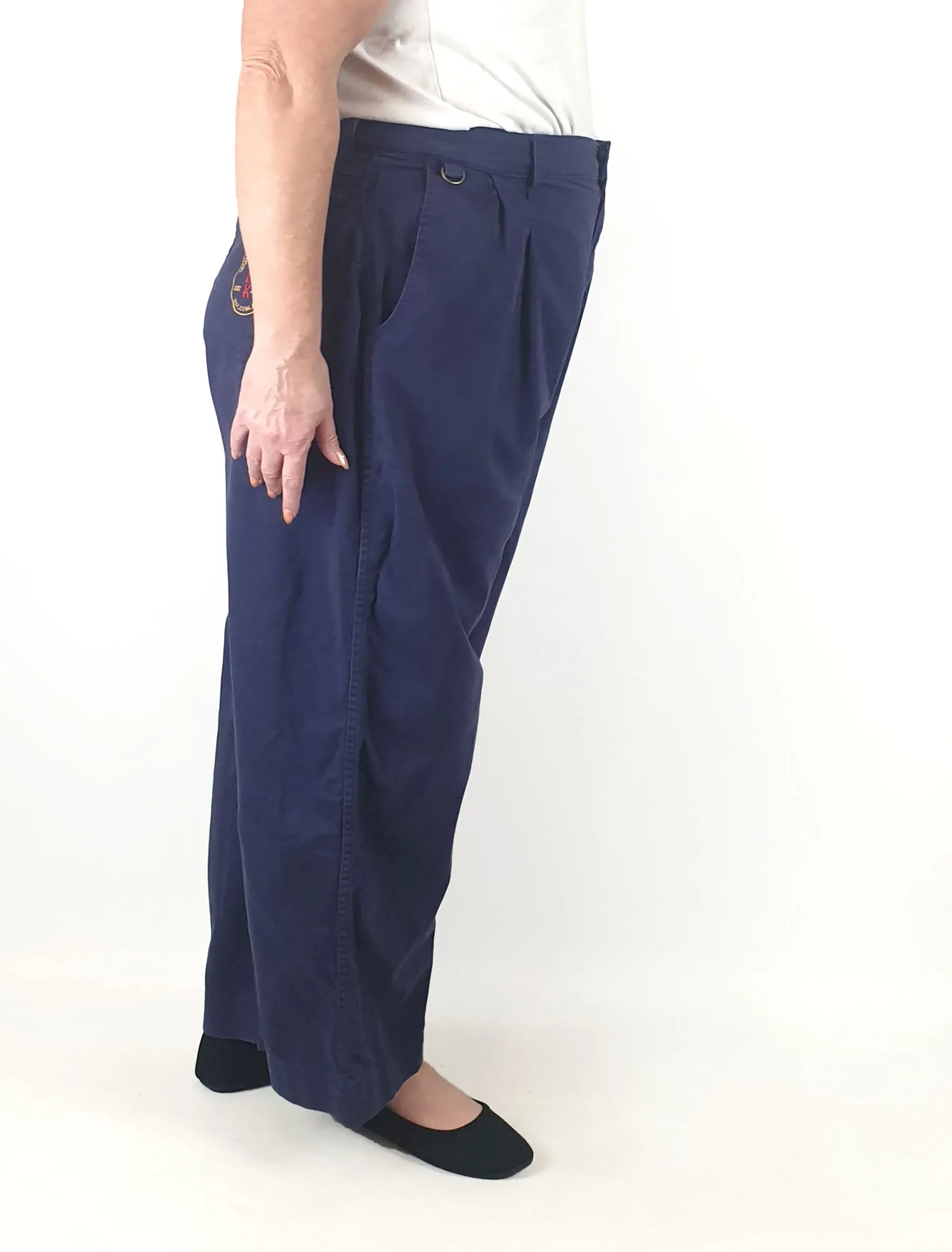 Suk Workwear navy pants size 18 (note: tailoring)