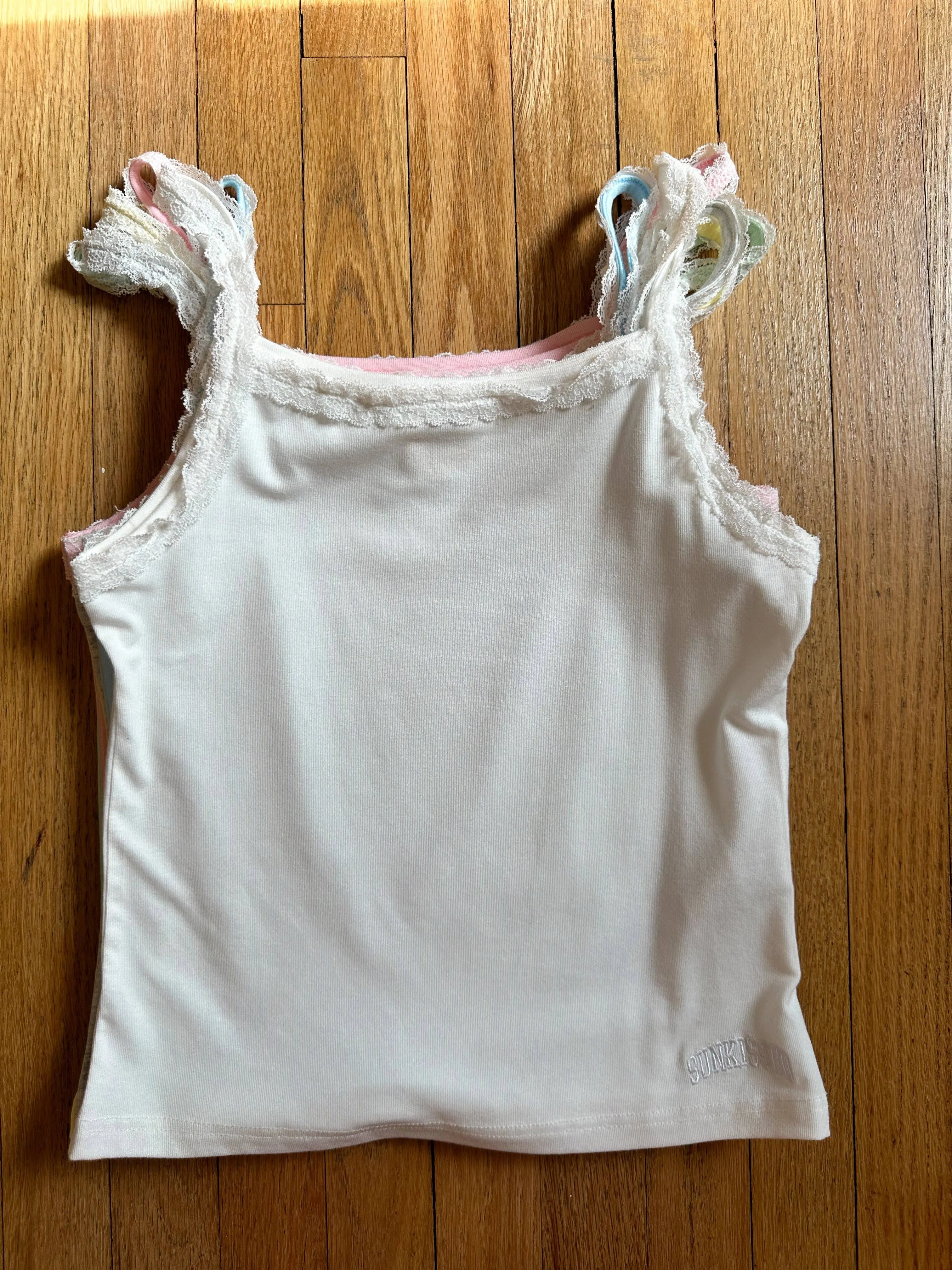 Sunkissed Coconut Lace Cami - White